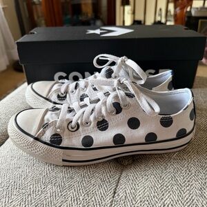 Converse Black and White Polka Dot Sneakers